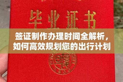 桐城签证制作办理时间全解析，如何高效规划您的出行计划